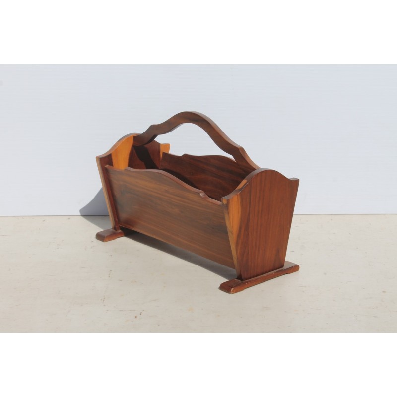 Mid Century Kiaat Magazine Rack Stand
