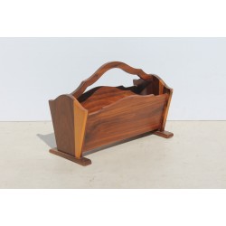 Mid Century Kiaat Magazine Rack Stand