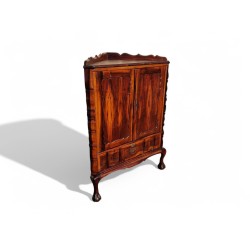 Antique Stinkwood Corner Cabinet with Ball and Claw Feet