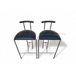 1980s Rodney Kinsman Tokyo Bar Stools for Bieffeplast – Set of 2, Italy