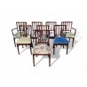 Set of 8 EE Meyer Mid-Century Retro Imbuia Dining Chairs – 2 Carvers & 6 Side Chairs
