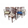 Set of 8 EE Meyer Mid-Century Retro Imbuia Dining Chairs – 2 Carvers & 6 Side Chairs