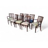 Set of 8 EE Meyer Mid-Century Retro Imbuia Dining Chairs – 2 Carvers & 6 Side Chairs