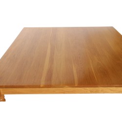 Square Solid Oak 8-Seater Dining Table with Turned Legs