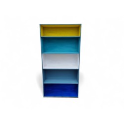 Tall Multicolour Painted Bookshelf - FurniCape