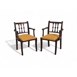 Set of 6 Mid-Century Imbuia Chairs with New Upholstery | FurniCape