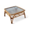 Mid Century Modern Rattan Square Coffee Table | FurniCape