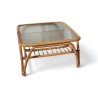 Mid Century Modern Rattan Square Coffee Table | FurniCape