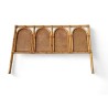 Large Mid Century Modern Bamboo Headboard with Rattan Panels | FurniCape