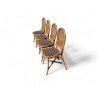 Set of 4 Mid-Century Retro Style Cane Wicker Dining Chairs | FurniCape