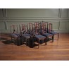 Set of 12 Imbuia Dining Chairs with Turned Legs | FurniCape