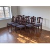 Set of 12 Imbuia Dining Chairs with Turned Legs | FurniCape