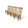 Set of 4 Painted Solid Wooden Dining Chairs