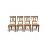Set of 4 Painted Solid Wooden Dining Chairs