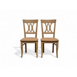 Set of 4 Painted Solid Wooden Dining Chairs