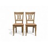 Set of 4 Painted Solid Wooden Dining Chairs