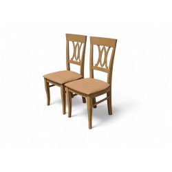 Set of 4 Painted Solid Wooden Dining Chairs