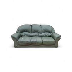 Three Seater Green Leather...