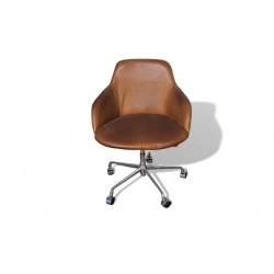 Tan Leather Study Chair...