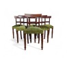 Set of 6 Solid Imbuia Dining Chairs with New Green Upholstery | FurniCape
