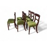 Set of 6 Solid Imbuia Dining Chairs with New Green Upholstery | FurniCape