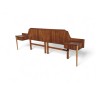 Mid-Century Modern Scandinavian Style Sapele Headboard with Attached Pedestals | FurniCape