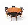 Mid-Century Round Frystark Table with Six Chairs | FurniCape
