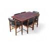 Mid-Century Walnut Dining Table with 6 Kiaat Chairs | FurniCape