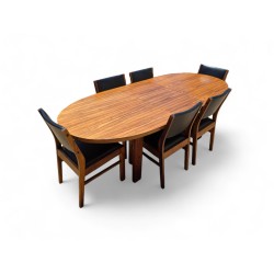 Mid-Century Oval Kiaat...