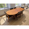 Mid-Century Oval Kiaat Extendable Dining Table with 6 Chairs | FurniCape