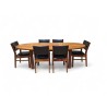 Mid-Century Oval Kiaat Extendable Dining Table with 6 Chairs | FurniCape