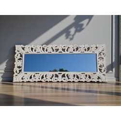 Large Baroque Style Heavily Carved Wooden Mirror | FurniCape