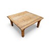 Solid Oregon Pine Rustic Coffee Table with Turned Legs | FurniCape