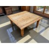 Solid Oregon Pine Rustic Coffee Table with Turned Legs | FurniCape