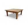 Solid Oregon Pine Rustic Coffee Table with Turned Legs | FurniCape