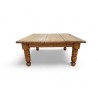 Solid Oregon Pine Rustic Coffee Table with Turned Legs | FurniCape