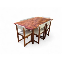 Mid-Century Extendable Dining Table with 6 Chairs | FurniCape