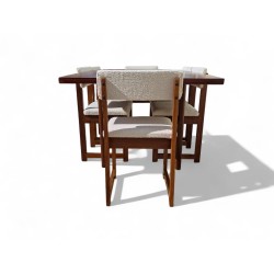 Mid-Century Extendable Dining Table with 6 Chairs | FurniCape
