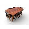 Mid-Century Modern Extendable Dining Table with 6 Kiaat Chairs