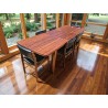 Mid-Century Modern Extendable Dining Table with 6 Kiaat Chairs