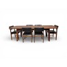 Mid-Century Modern Extendable Dining Table with 6 Kiaat Chairs