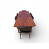 Mid-Century Modern Extendable Dining Table with 6 Kiaat Chairs