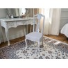 White Antique French Painted Chair with New Bouclé Upholstery | FurniCape