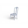 White Antique French Painted Chair with New Bouclé Upholstery | FurniCape