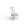 White Antique French Painted Chair with New Bouclé Upholstery | FurniCape