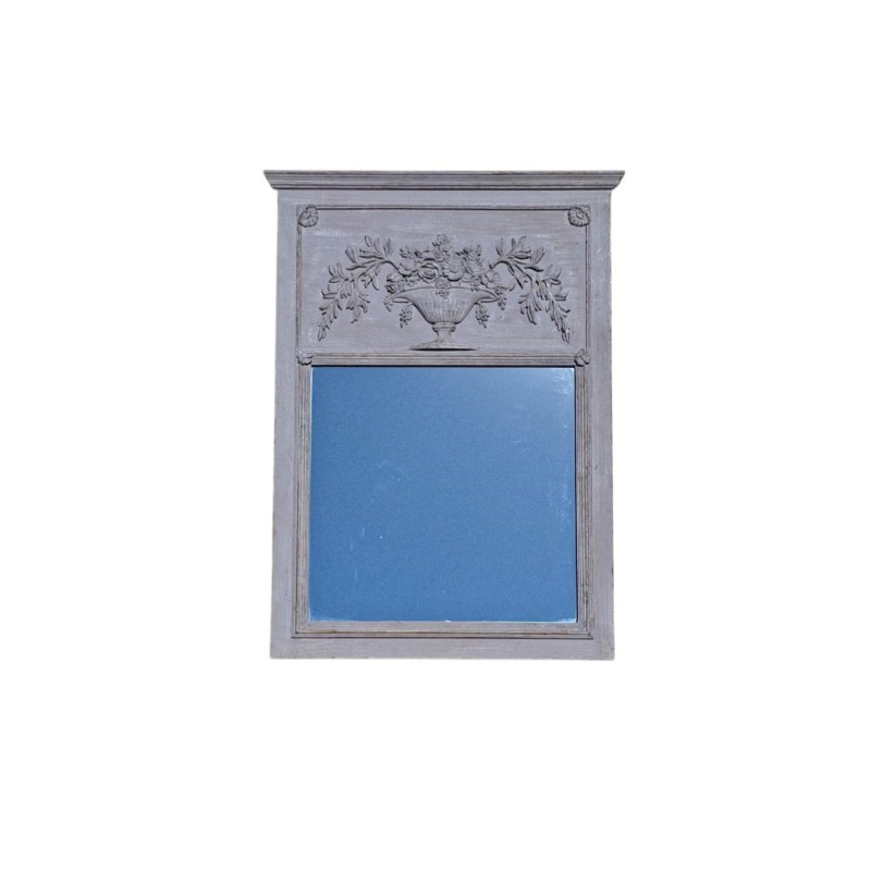 Grey Distressed French Style Mirror | FurniCape