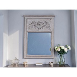 Grey Distressed French Style Mirror | FurniCape
