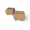 Two Seagrass Ottoman Side Tables | FurniCape