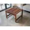 Mid-Century Square Scandinavian Style "floating" slatted top Coffee Side Table | FurniCape