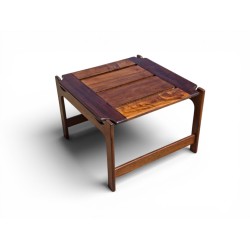 Mid-Century Square Scandinavian Style "floating" slatted top Coffee Side Table | FurniCape